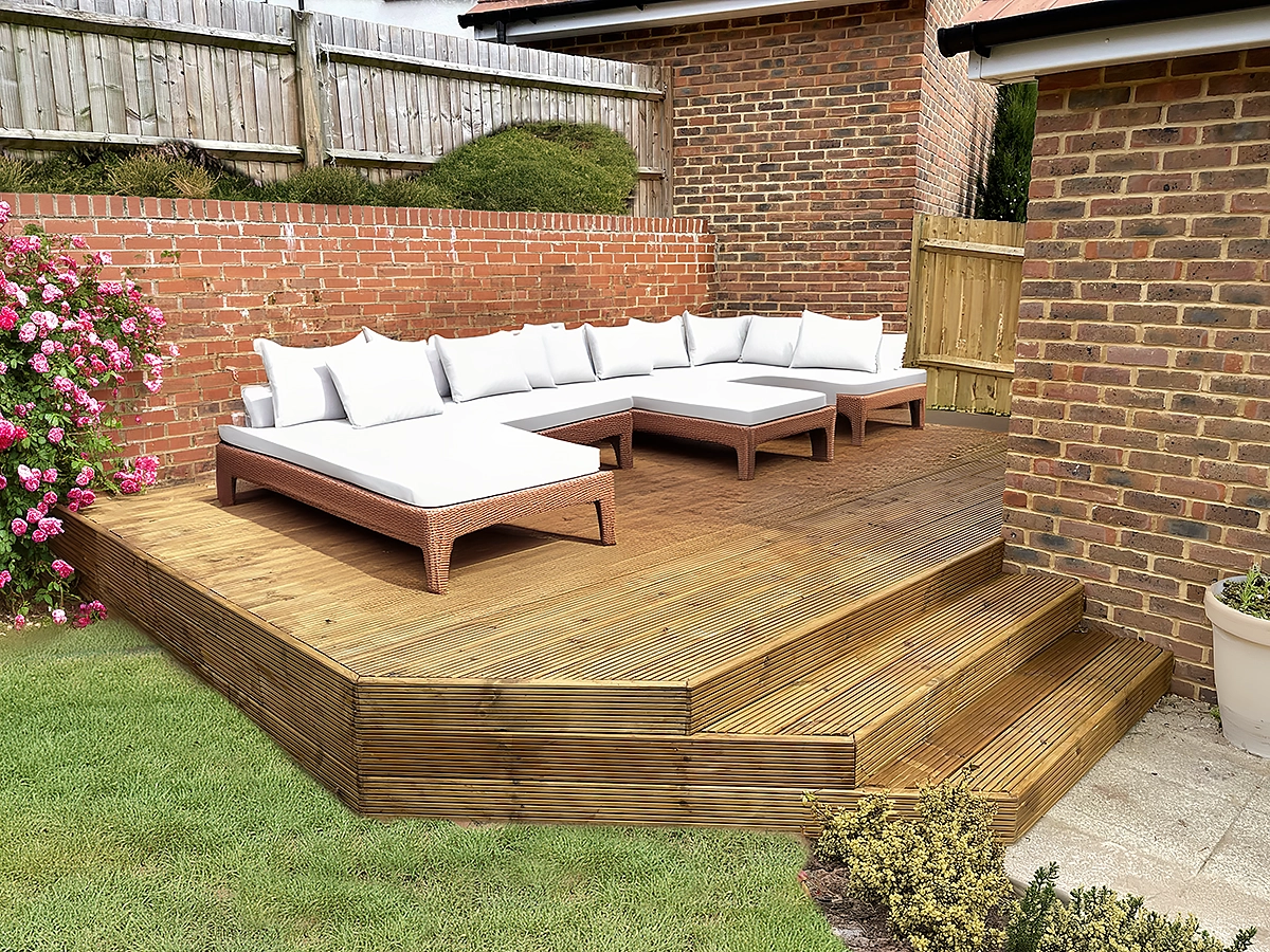 decking with steps