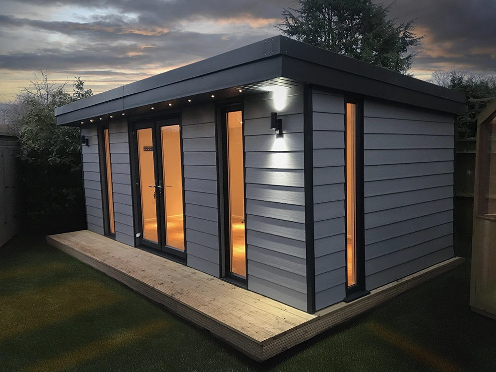 Composite clad garden room built from scratch